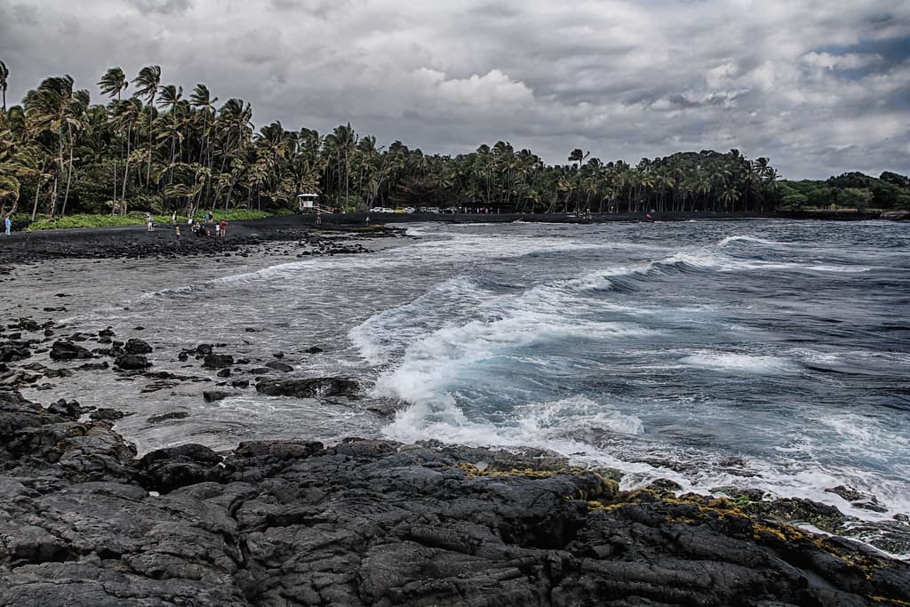 Punalu?u Black Sand Beach view 3