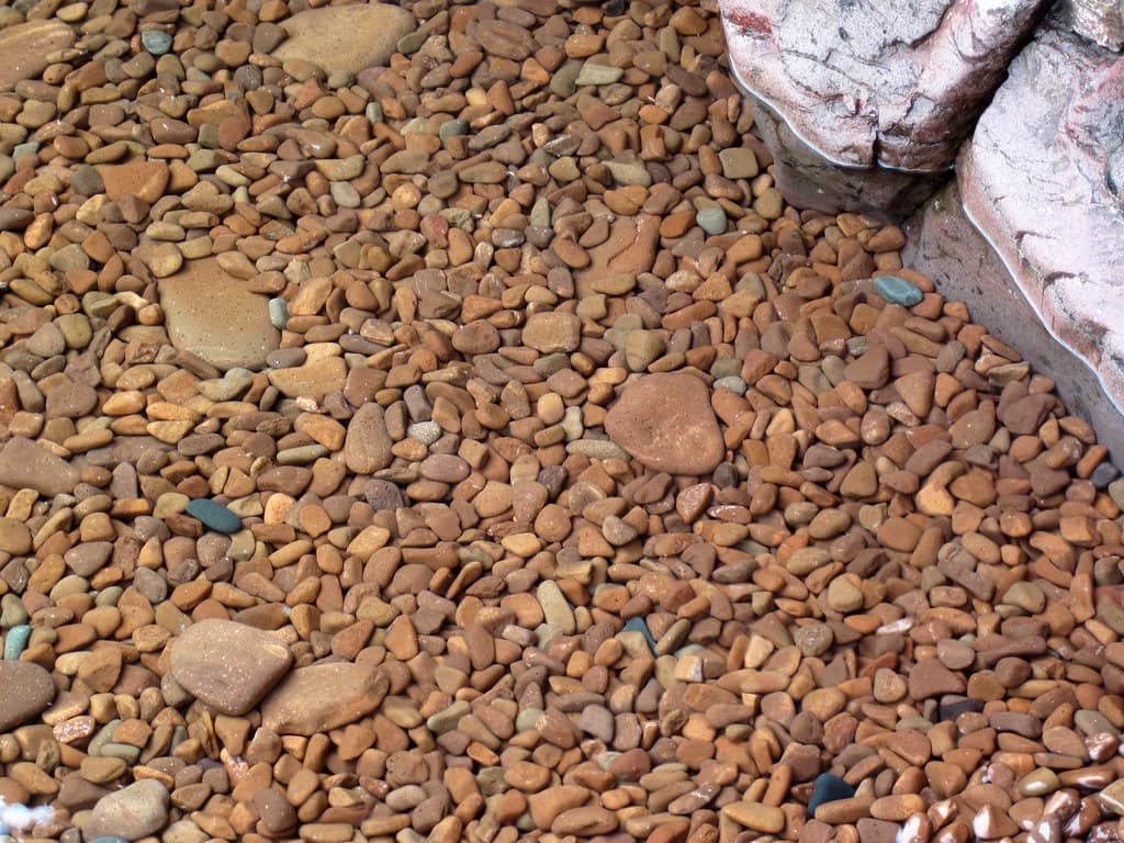 Lakeshore beach gravel (upper Holocene; derived from the Split Rock intrusive felsite, Proterozoic; Iona's Beach, northeastern Minnesota, USA) 23