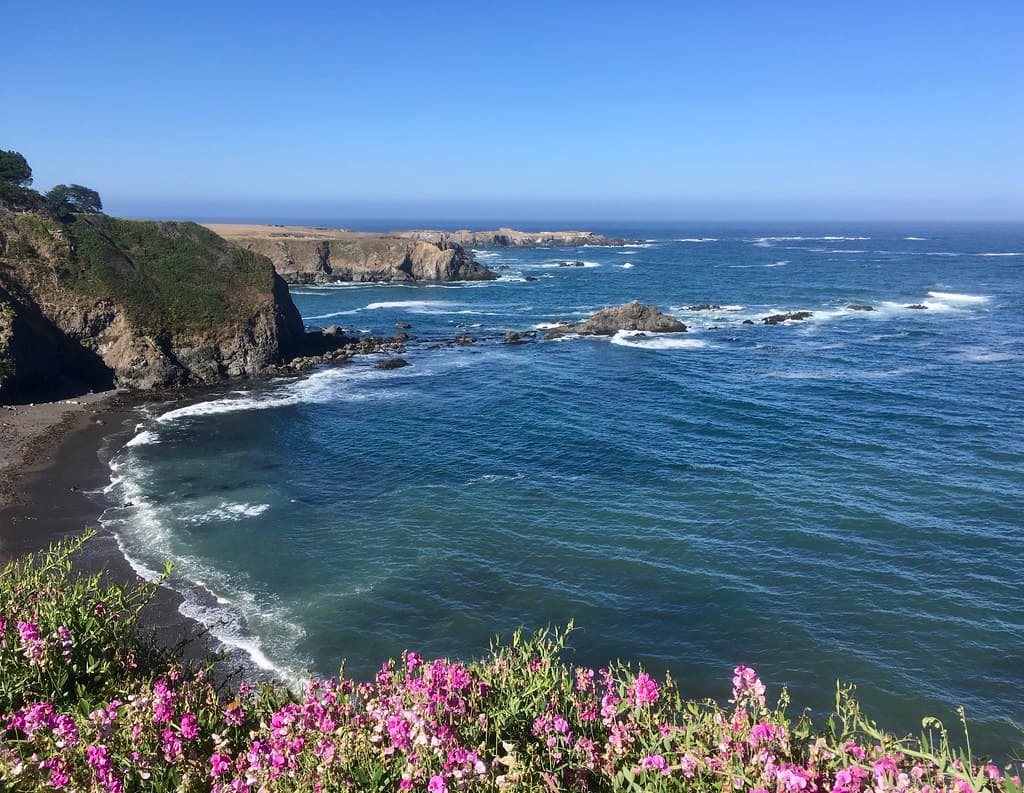 Coast view just north of Mendocino