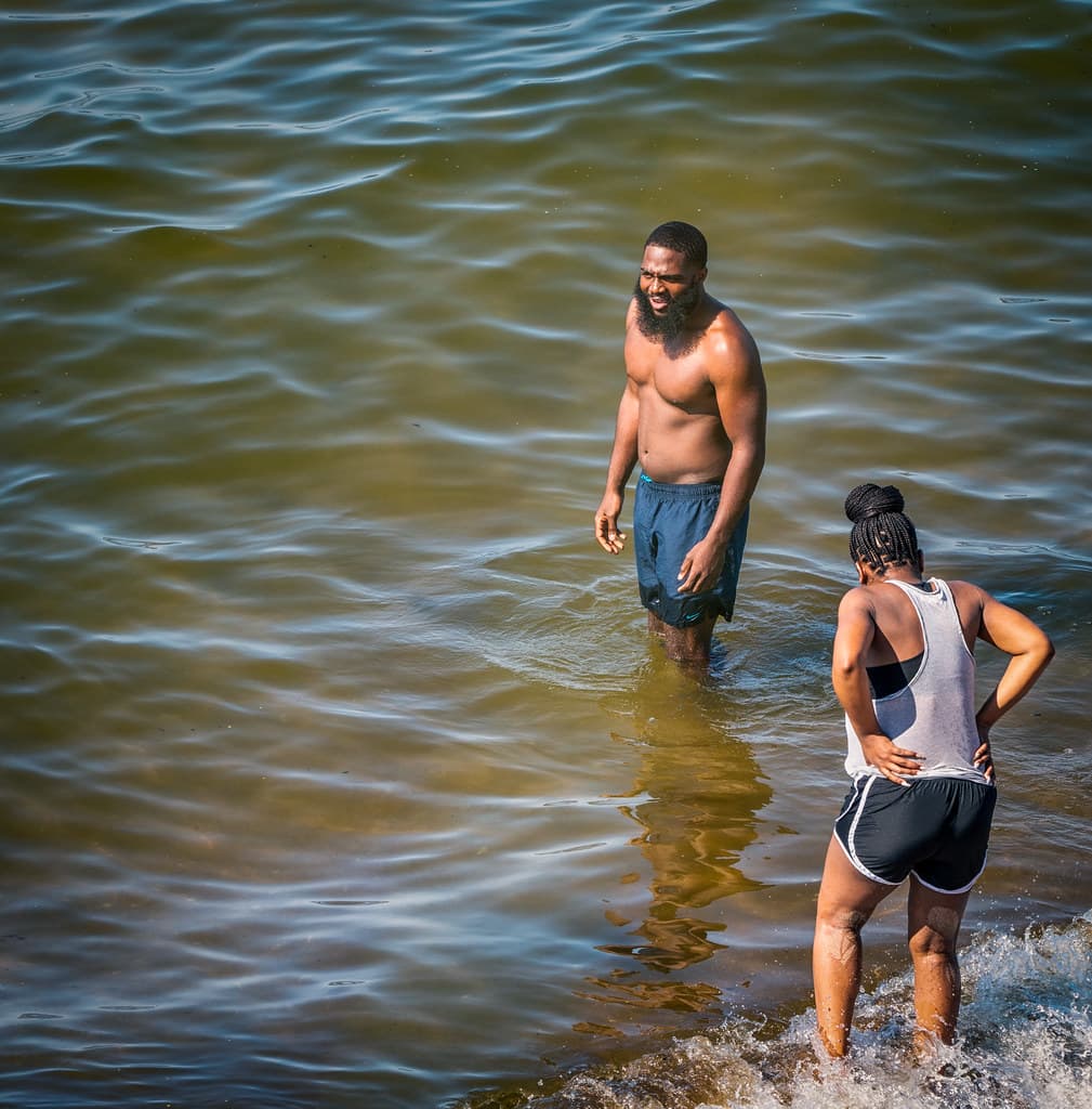 Portage Lakefront and Riverwalk Beach view 2
