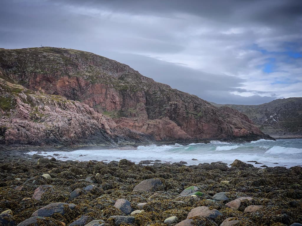 Coast of the Arctic Ocean in Teriberka, Russia, June 2019