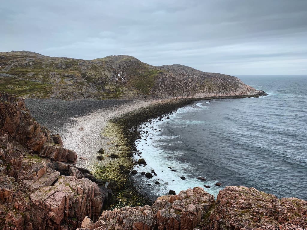 Coast of the Arctic ocean near Teriberka, Russia, June 2019