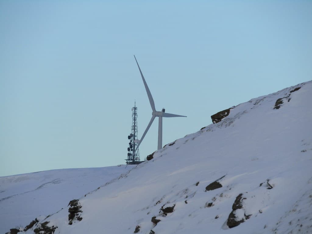 Wind turbine at Havøysund