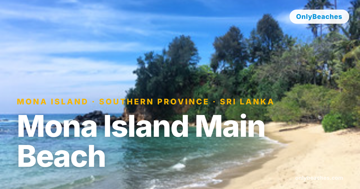 Mona Island Main Beach: Pristine White Sands & Sunsets, Sri Lanka ...